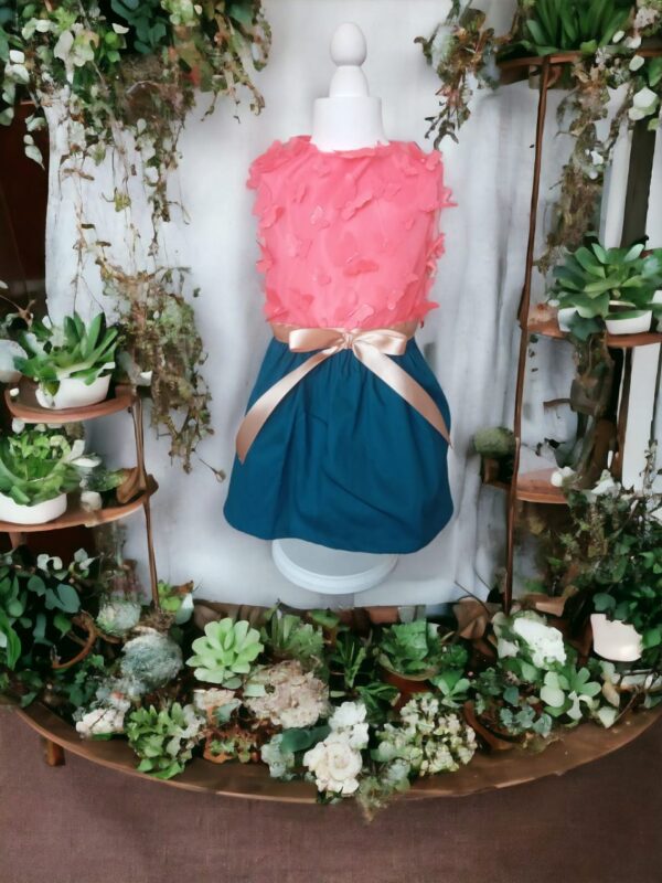 Vestido Primavera Mariposas Coral